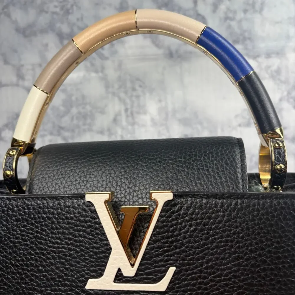 LOUIS VUITTON Capucines MM Black Taurillon Leather Ltd Edition Handle COA Dusty